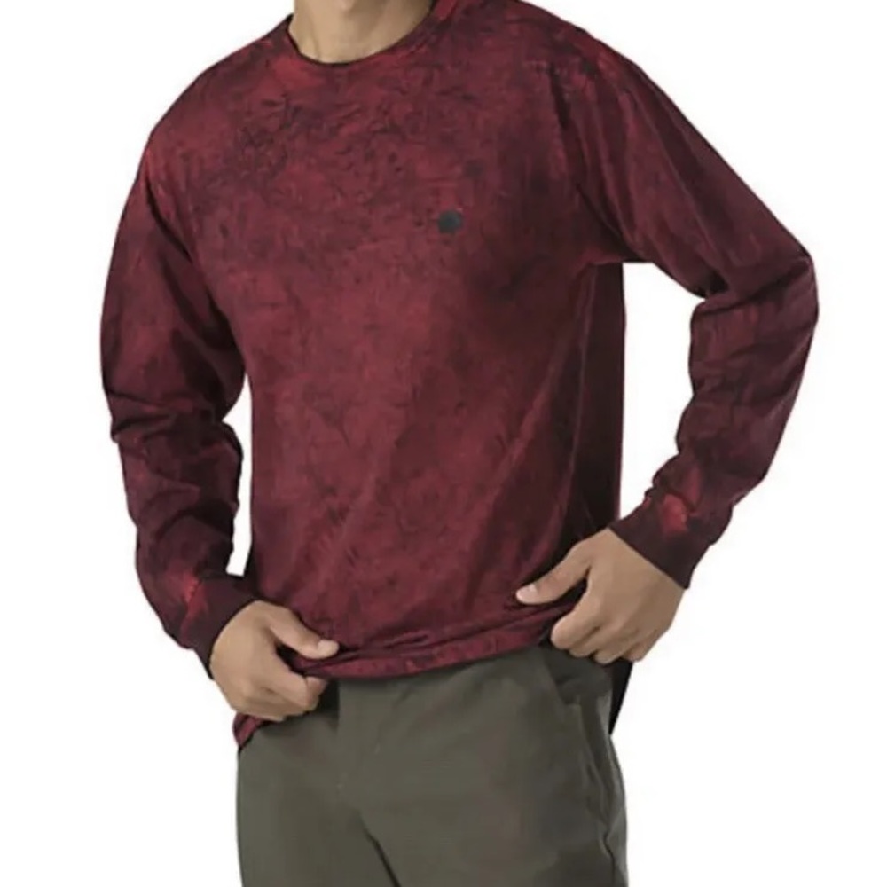 Vans Kyle Walker Red and Black Tie Dye Rose Long Sleeve T